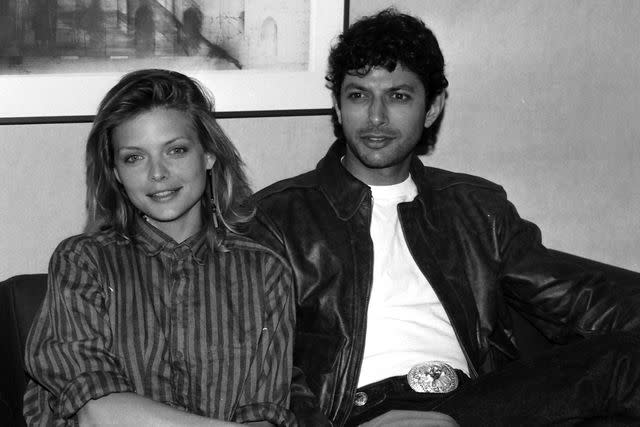 <p>VIRGINIA/ullstein bild via Getty</p> Michelle Pfeiffer and Jeff Goldblum in 1985
