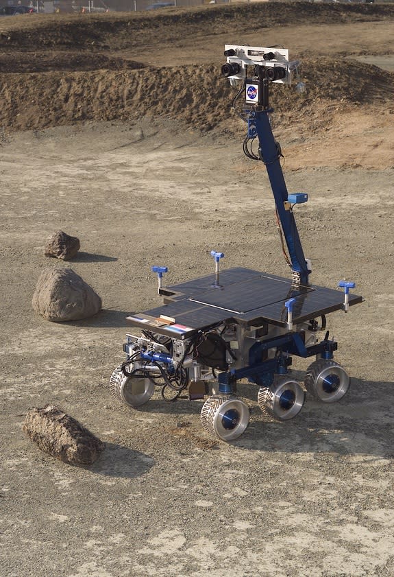 Scientists and engineers are testing new technologies using a rover at NASA's Ames Research Center. The robot is also being used to appraise new gear for Mars exploration. In a near-term test, the rover will evaluate deployment of lunar equipme