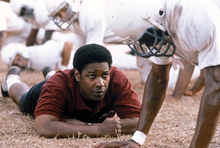 Remember the Titans with Denzel Washington, 2000.  (Alamy)