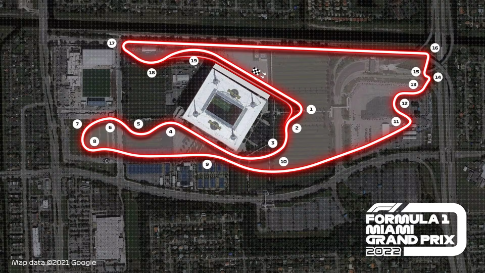 The Miami International Autodrome is technically a temporary circuit, but it has the shape and corner design of a permanent one.