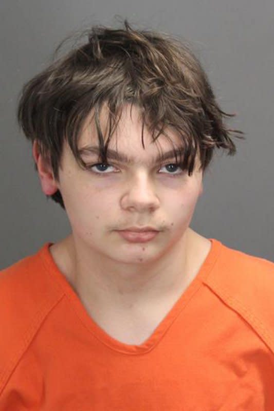 Ethan Crumbley, 17, in 2022 pleaded guilty to the four murders, terrorism and related charges and in December was sentenced to life in prison without parole.
File Photo courtesy of Oakland County Sheriff's Office/UPI