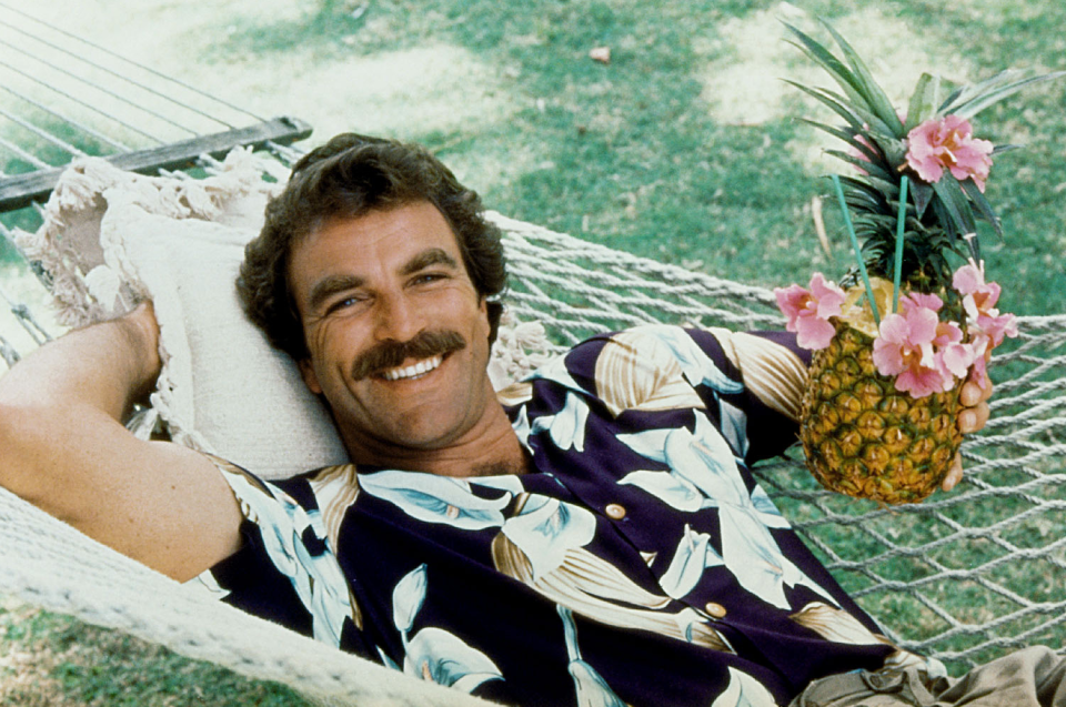 Tom Selleck starred in "Magnum, P.I." for eight seasons. Selleck insisted on the Hawaiian shirt wardrobe for his private investigator. "Thomas Magnum, the Annapolis career officer, had made a startling change in his life. That narrative was critical to the heart of the character," Selleck writes in his memoir.