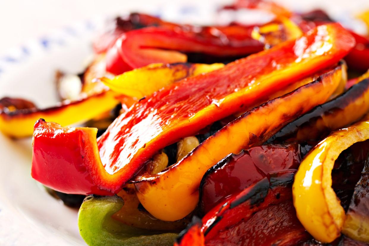 Grilled mixed peppers