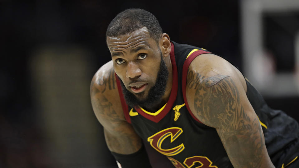 Believe it or not, LeBron James gets tired, too. (AP)