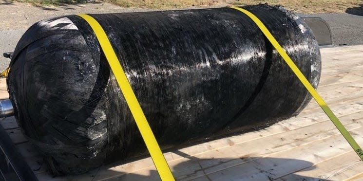 A piece of fiery SpaceX's Falcon 9 rocket debris.