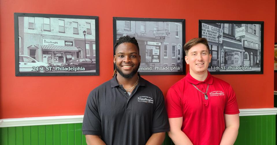PrimoHoagies franchise owners Justenley Philippe and Kenny Coloma.