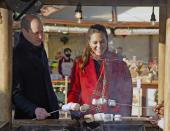 <p>The Duke and Duchess of Cambridge got in the holiday spirit by toasting marshmallows together at Cardiff Castle. </p>