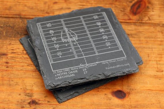 Best Sports Plays Slate Coasters