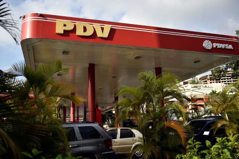 Una gasolinera en Caracas de la petrolera estatal venezolana PDVSA, en una imagen del 29 de enero de 2019. Foto: AFP. 