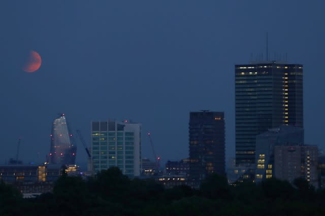 The spectacle was seen above London from Primrose Hill