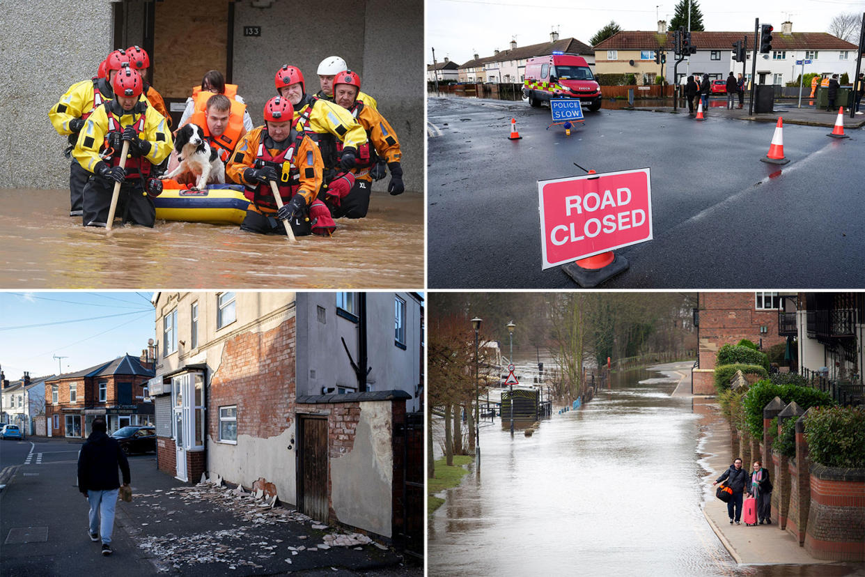 (Clockwise from top left) Storms Babet, Henk, Jocelyn and Isha were among those to batter the UK over the past 12 months. 