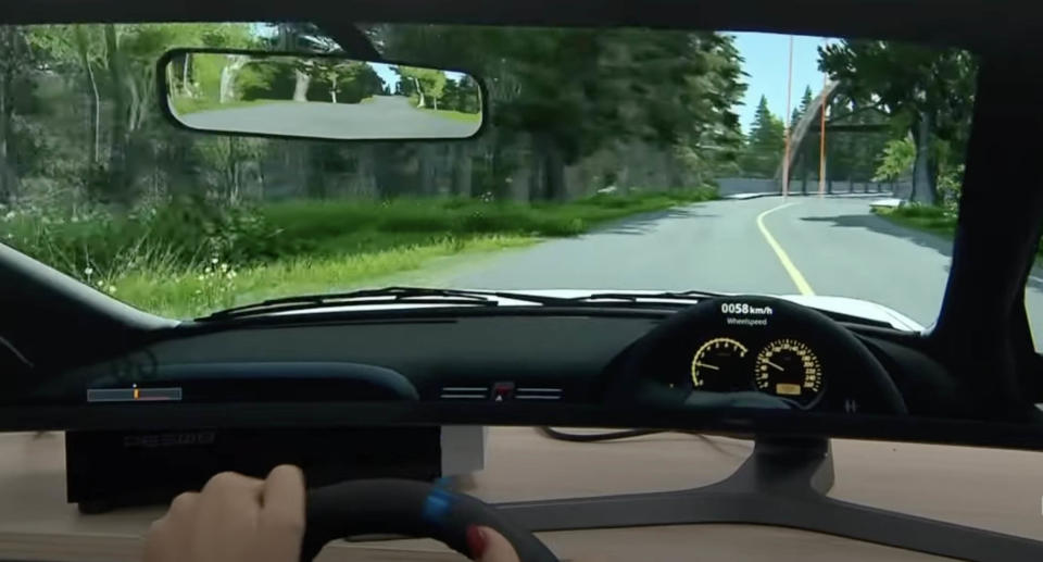 A simulator of driving with the technology monitoring behaviour.