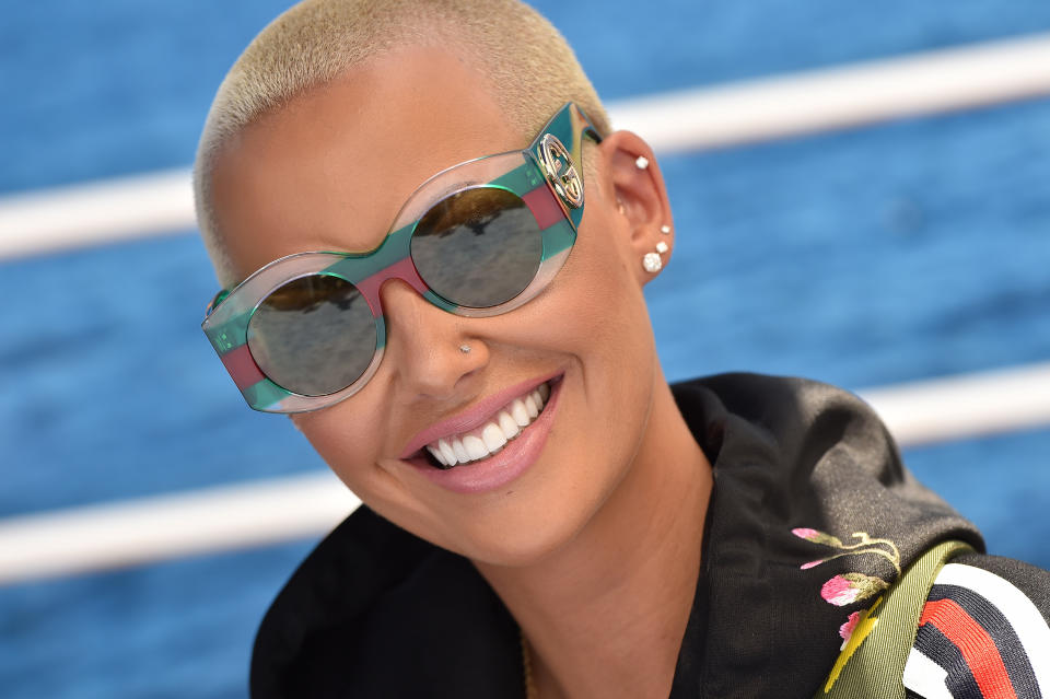 Amber Rose at the premiere of <i>Hotel Transylvania 3: Summer Vacation</i> in June. (Photo: Axelle/Bauer-Griffin/FilmMagic)