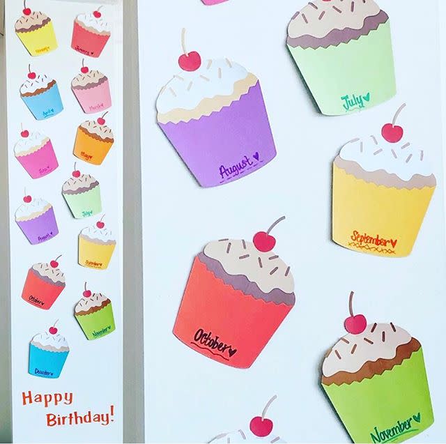 43) Birthday Cupcake Bulletin Board