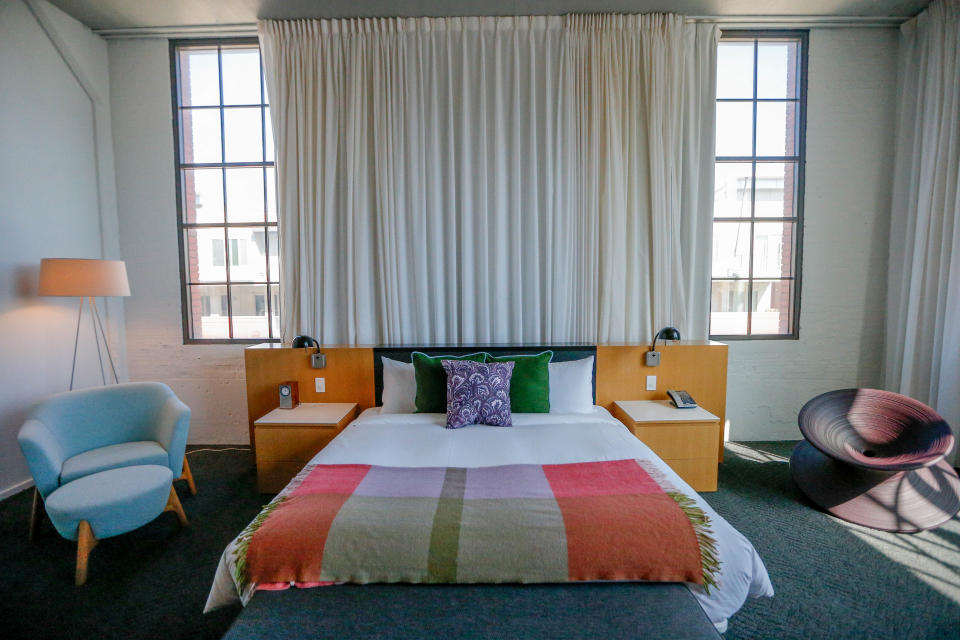 A room is seen at the Fordson Hotel, formerly the 21c Museum Hotel, in Oklahoma City.