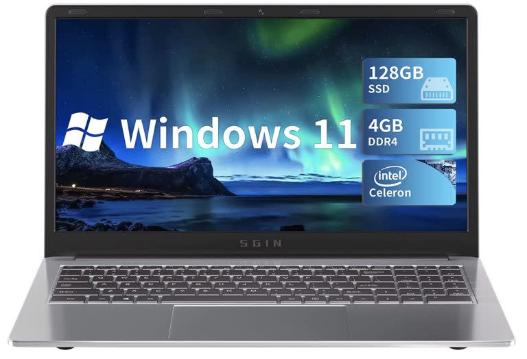 Laptop SGIN de 15,6 pulgadas con Windows 11. (Foto: Amazon)