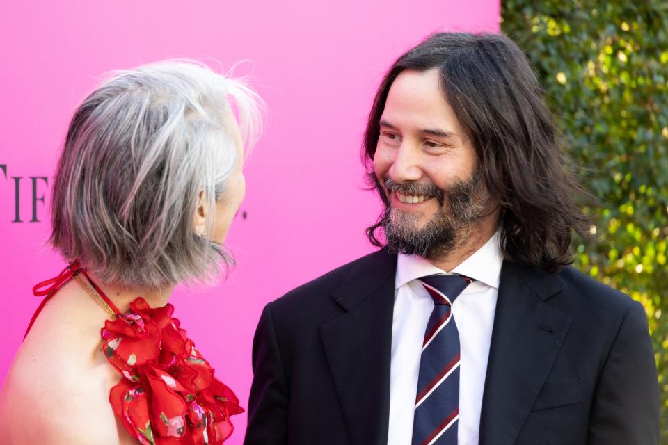 Keanu Reeves and Alexandra Grant at the 2023 MOCA gala.