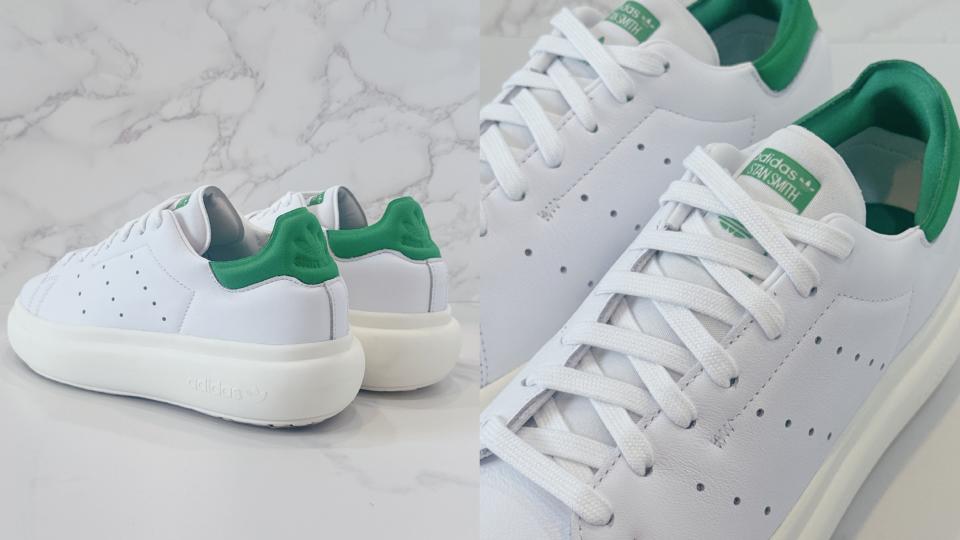 2024話題新款球鞋盤點：adidas Originals STAN SMITH PLATFORM。圖片來源：編輯拍攝