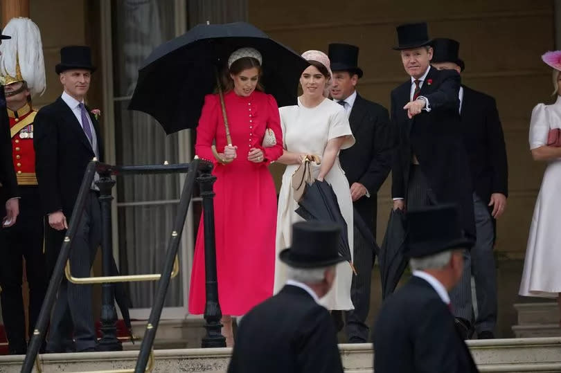 Eugenie and her elder sister Beatrice were seen supporting Prince William at the Sovereign's Garden Party at Buckingham Palace yesterday -Credit:Yui Mok-WPA Pool/Getty Images