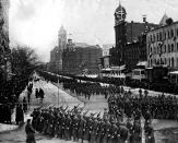 The inaugural procession for President William Howard Taft took place in Washington, D.C., on March 4, 1909. (AP Photo)