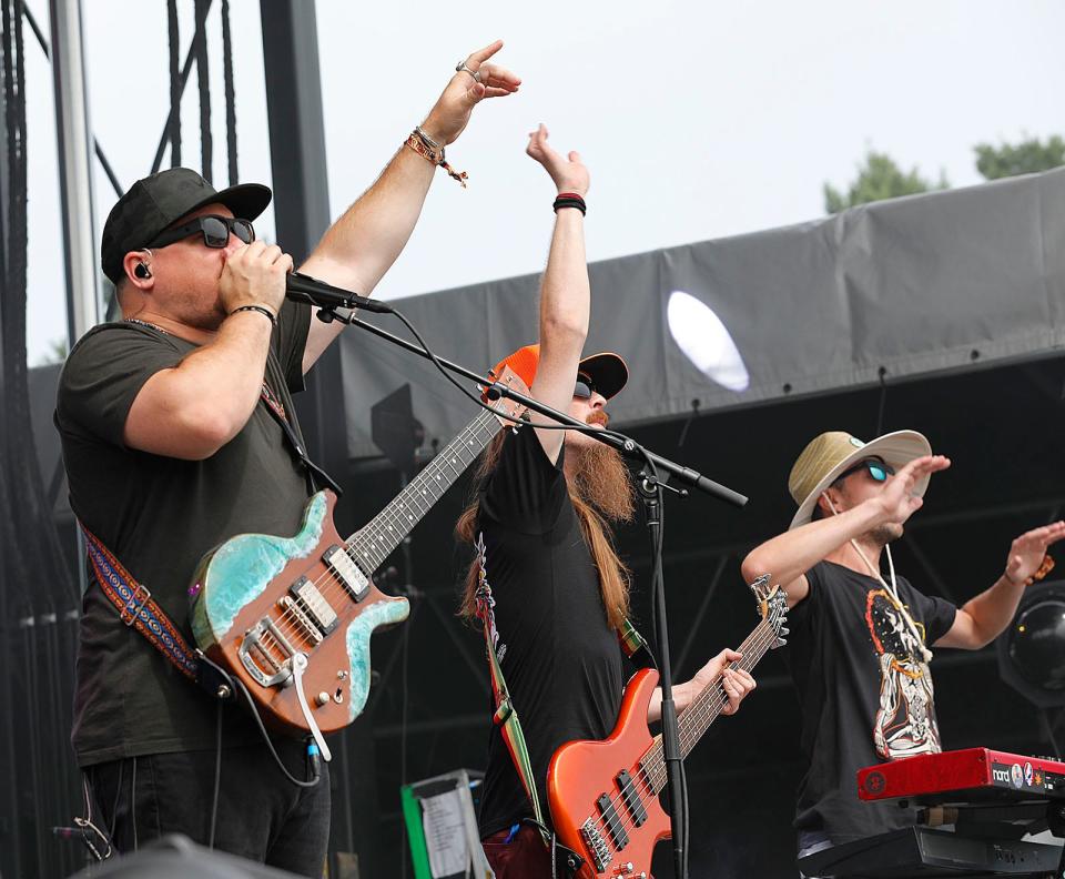 The Elovaters perform at the Levitate Music Festival in Marshfield on Sunday, Aug. 8, 2021.