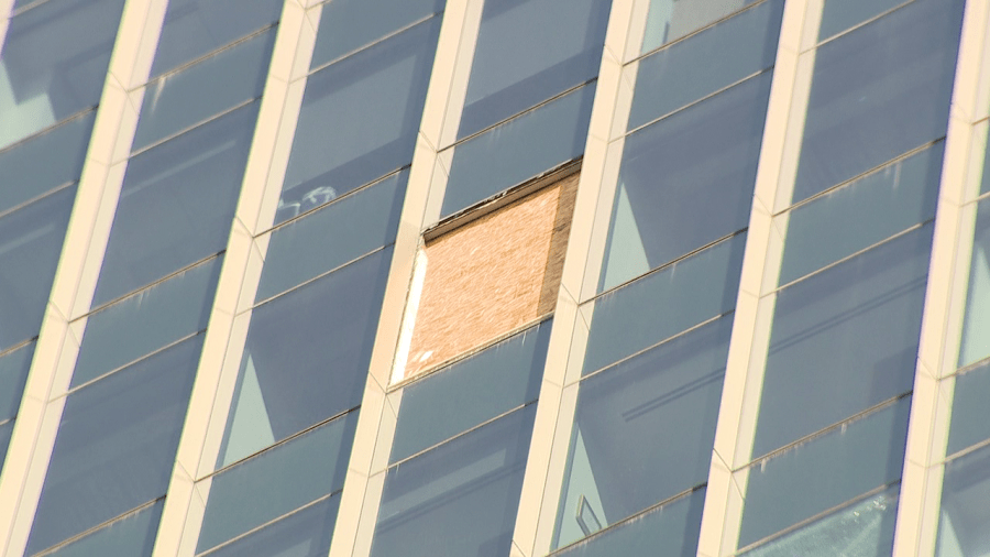 The Denver Police Department is investigating how and why a glass window broke from a tall building downtown on Sunday. (KDVR)