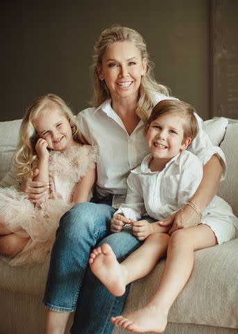 <p>Rebecca Hitch Photography</p> Johnson (center) with Haven (L) and Hudson (R)