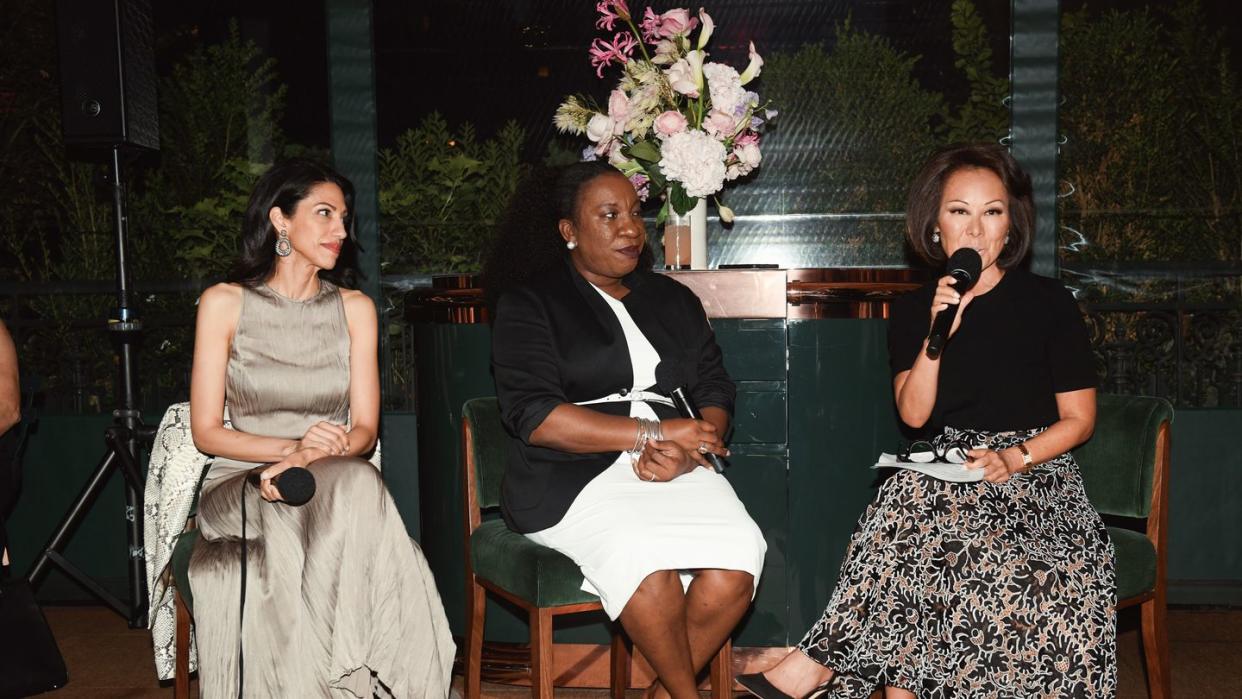 huma abedin, tarana burke, and alina cho