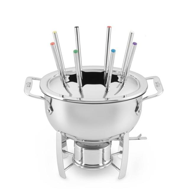 Oster 3.5 quart Electric Fondue Set with 8 forks Stainless Steel non-stick