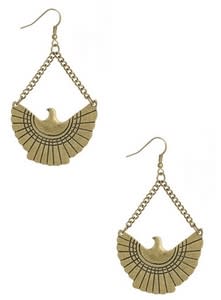 tribal bird earrings