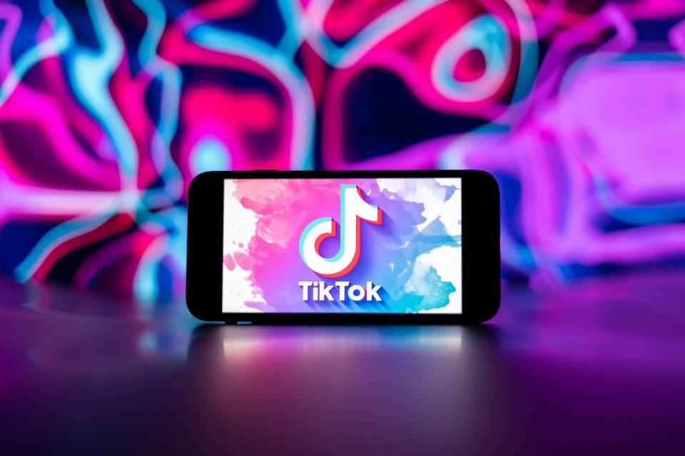 Phone with TikTok logo