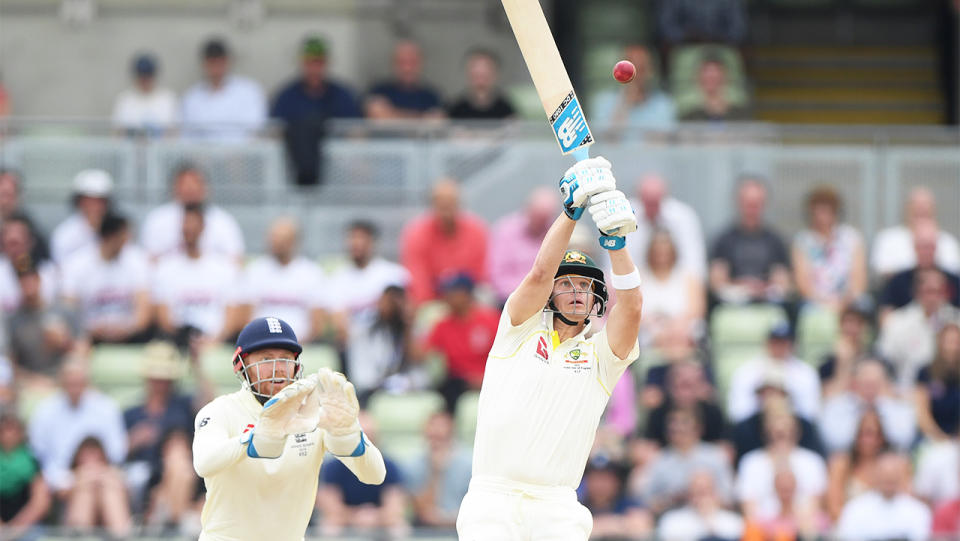 Steve Smith was caught by surprise after a bizarre tactic from Moeen Ali. (Getty Images)