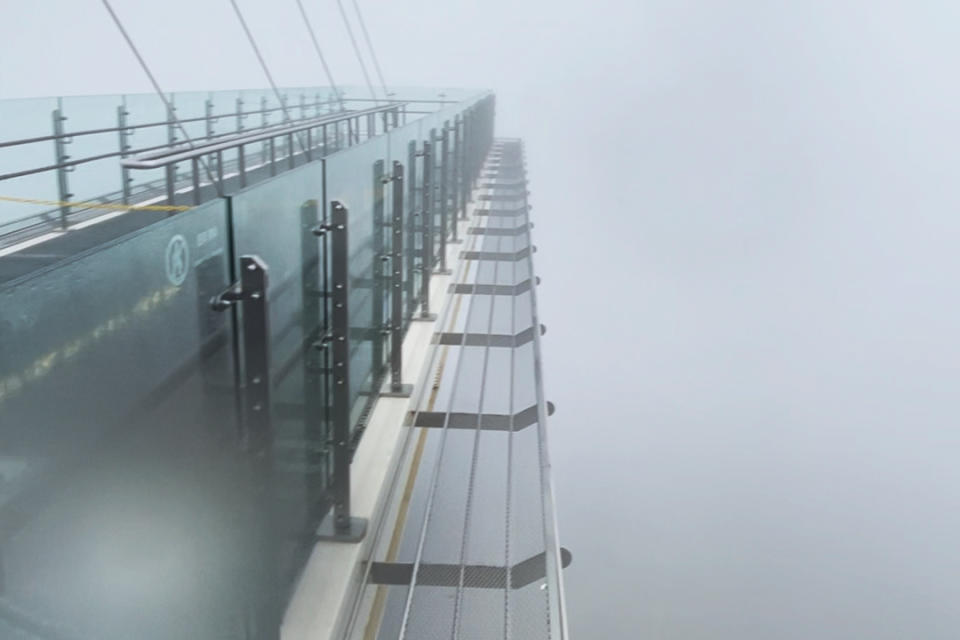 Nothing but fog on the Balwangsan Skywalk. (Photo: Lim Yian Lu)