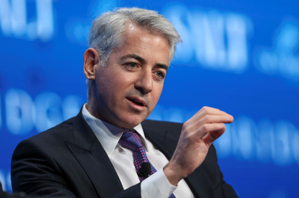 Bill Ackman, chief executive officer and portfolio manager at Pershing Square Capital Management, speaks during the SALT conference in Las Vegas, Nevada, U.S. May 18, 2017.  REUTERS/Richard Brian