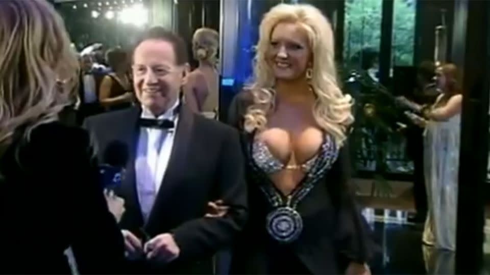 Brynne Edelston with former husband Geoffrey Edelsten. Photo: 7 News