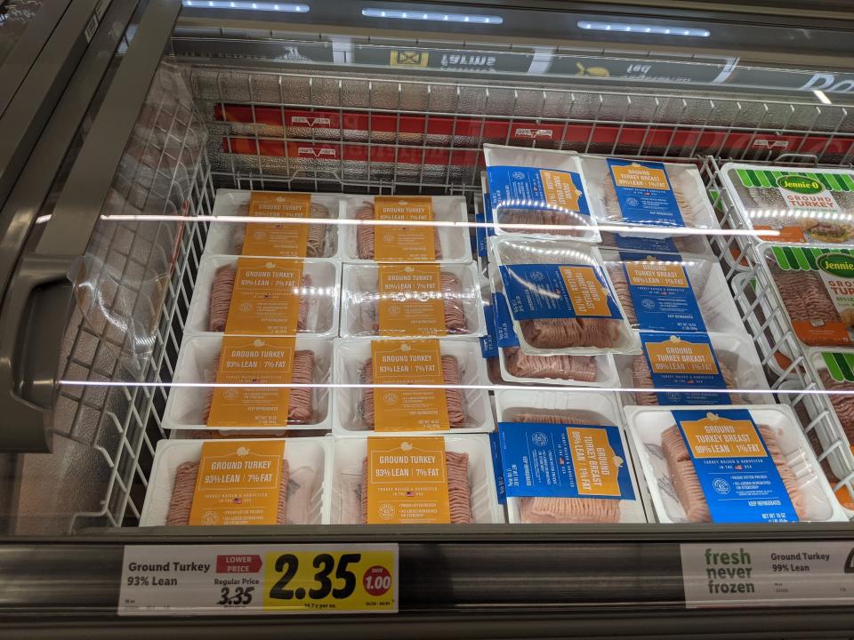 Ground turkey at Lidl.