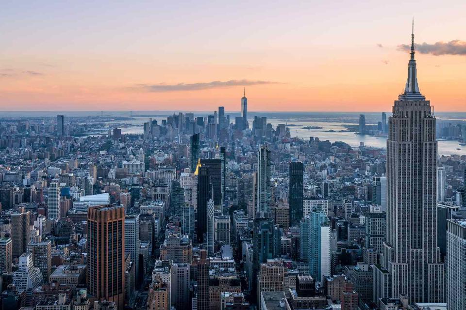 <p>Getty</p> New York City aerial view