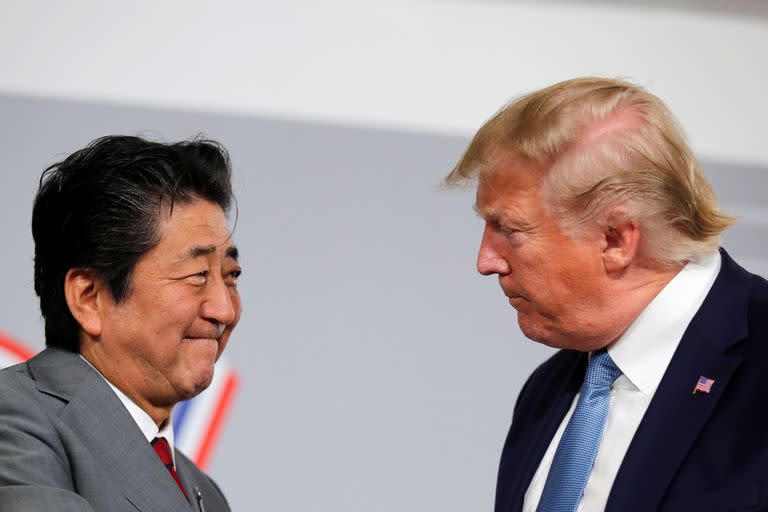 El primer ministro de Japón, Shinzo Abe, y el presidente estadounidense, Donald Trump