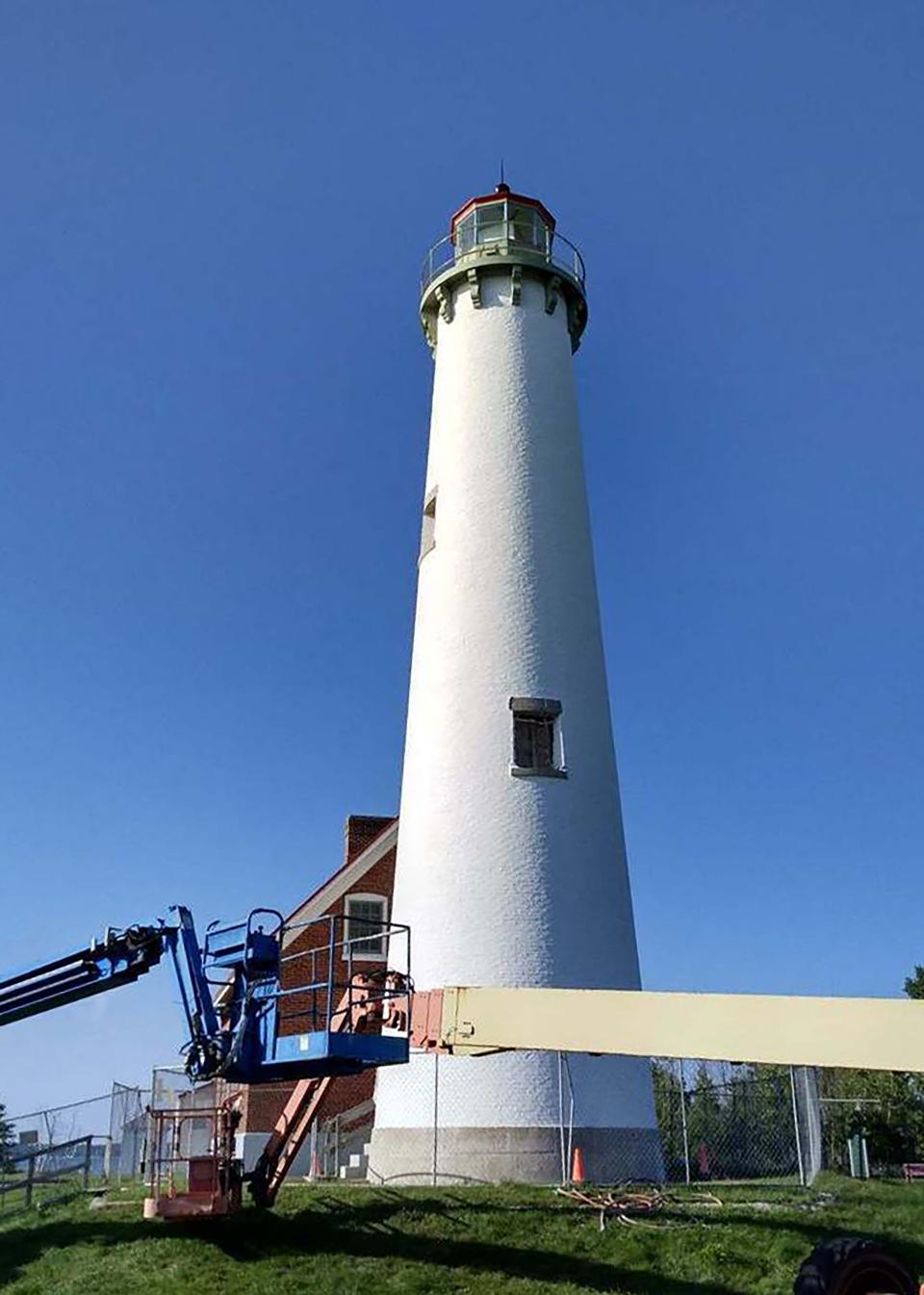 Once the brick exterior was patched, a historic whitewash was applied from top to bottom. The lighthouse is now better preserved and more historically accurate.