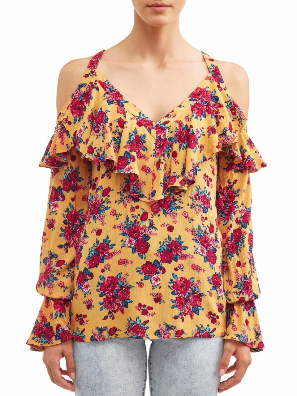 This stylish top is available in three colors. (Photo: Walmart)