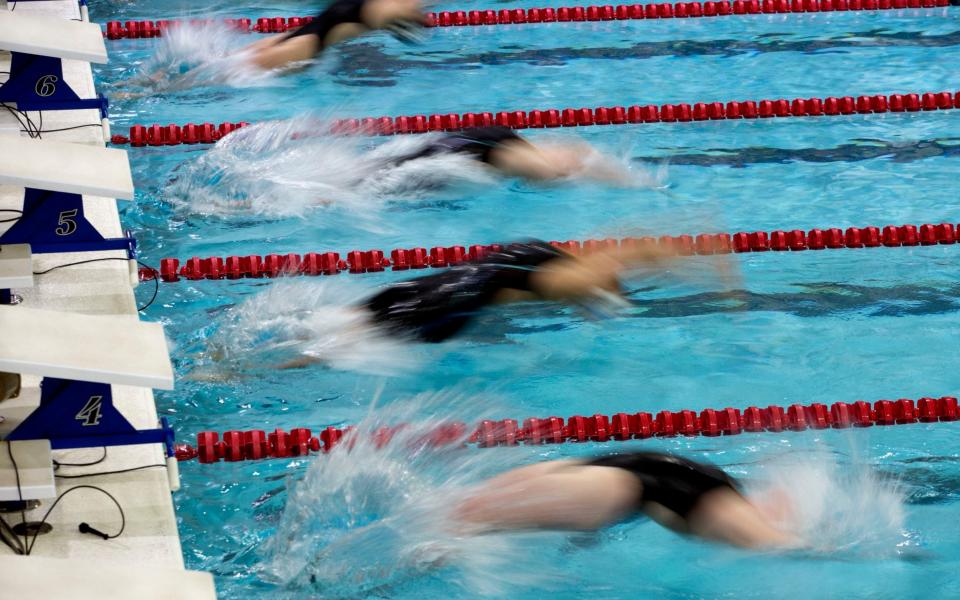 Generic image of swimmers in pool lanes - Swim England transgender policy features ‘female’ and ‘open’ categories - Getty Images/Jonathan Kirn