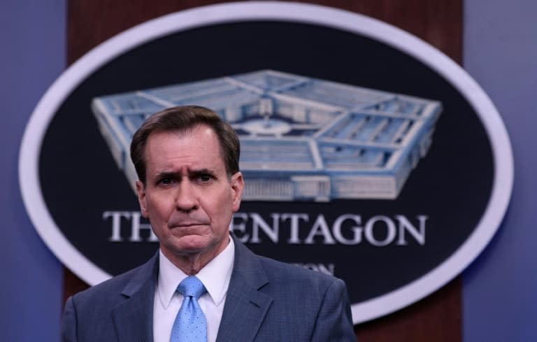 Le porte-parole du pentagone, John Kirby, durant un point de presse à Washington, le 1er février 2022  - Nicholas Kamm © 2019 AFP