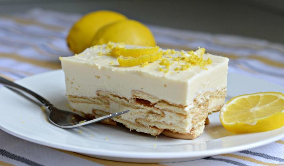 <p>My Latina Table</p><p>Lemon Carlota is a very popular Mexican dessert with French roots. Get the recipe <a href="http://mylatinatable.com/carlota-english/" rel="nofollow noopener" target="_blank" data-ylk="slk:HERE;elm:context_link;itc:0;sec:content-canvas" class="link ">HERE</a>.</p>