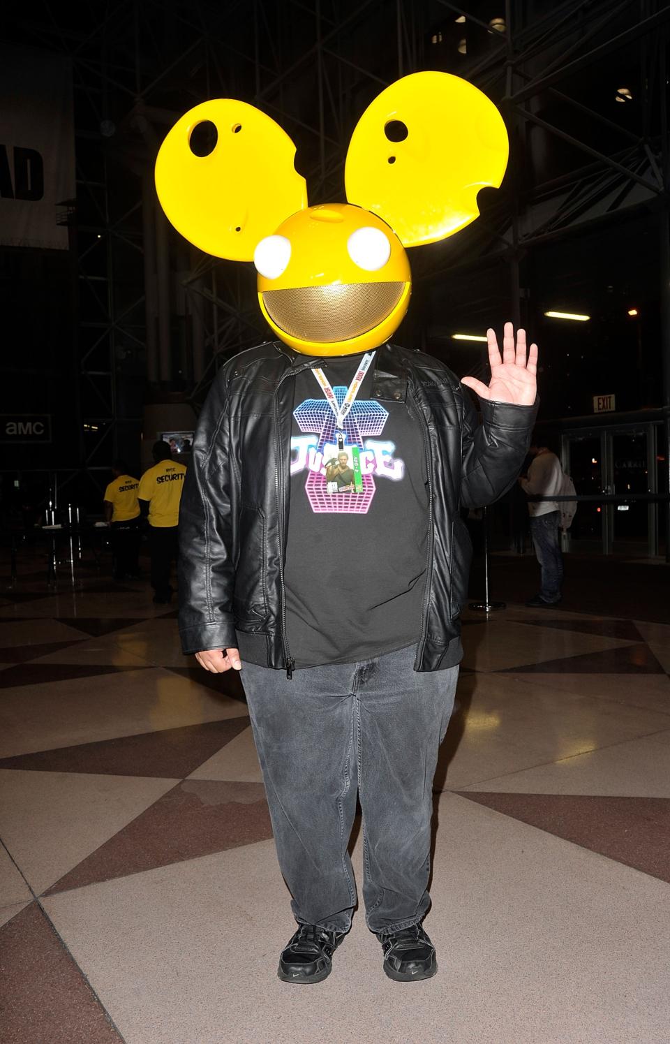 NEW YORK, NY - OCTOBER 11: A Comic Con attendee wearing a Deadmau5 costume poses during the 2012 New York Comic Con at the Javits Center on October 11, 2012 in New York City. (Photo by Daniel Zuchnik/Getty Images)