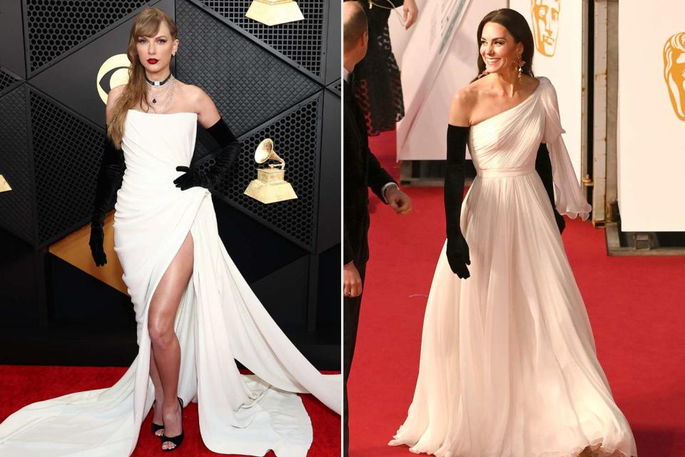 <p>Matt Winkelmeyer/Getty, Eamonn McCormack/BAFTA/Getty</p> (L-R) Taylor Swift, Kate Middleton