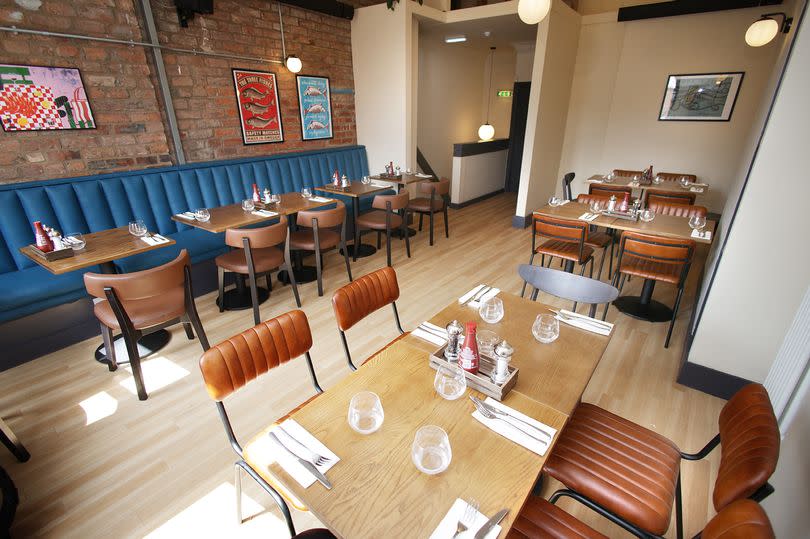 The upstairs has been transformed into a stylish restaurant where a menu of refined seafood-dishes will be served alongside the regular chippy menu