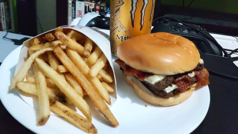 Wendy's Blazin' Baconator on plate