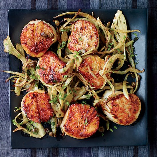 Scallops with Fennel Grenobloise (12 minutes)