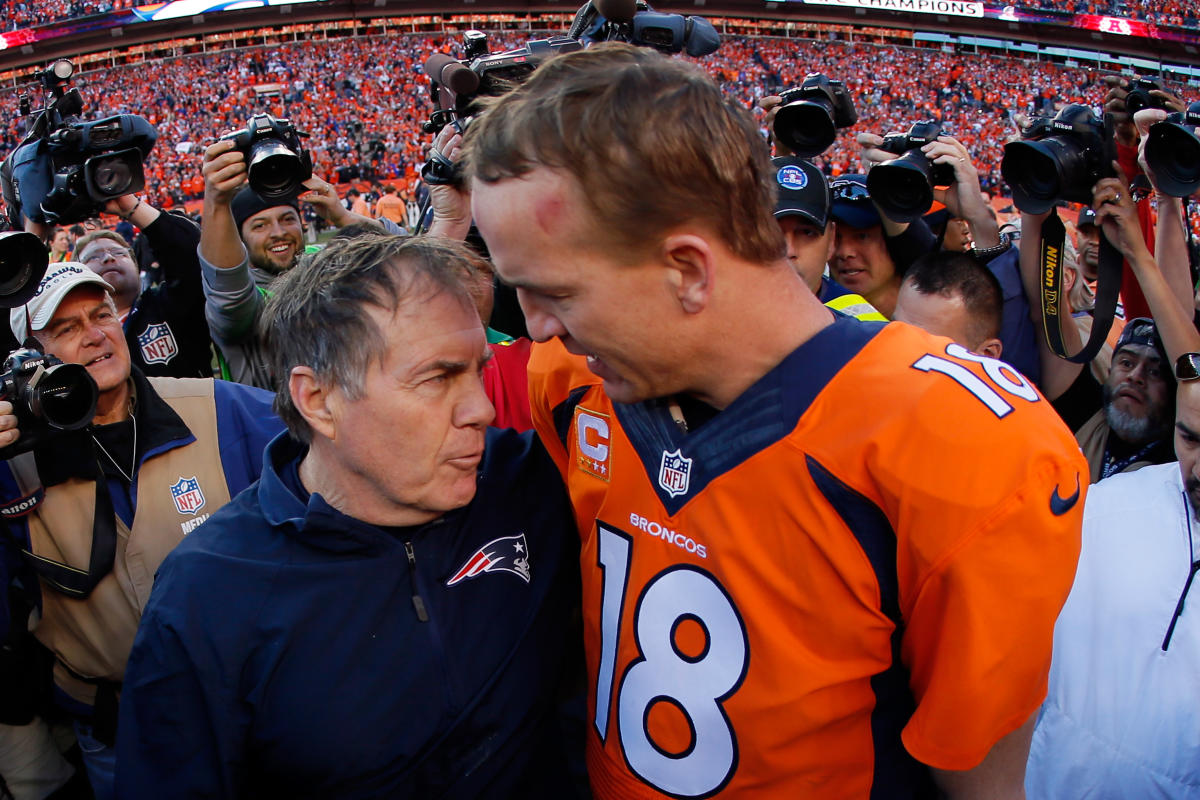 Peyton Manning has reached the Super Bowl with 4 different coaches, but  he's never had his Bill Belichick 