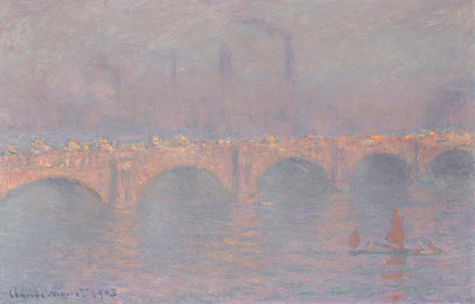 Claude Monet, "Waterloo Bridge soleil voilé"